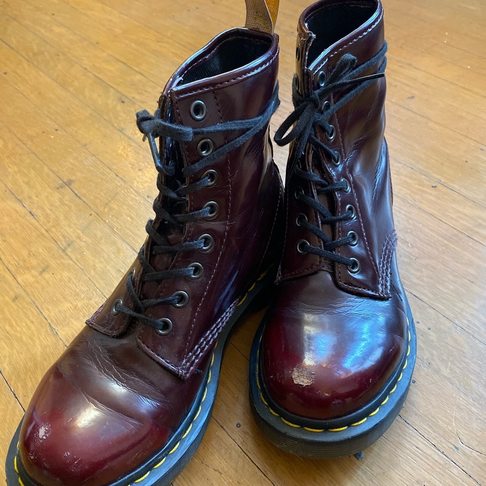 Dr Martens Vegan 1460 Cherry Red